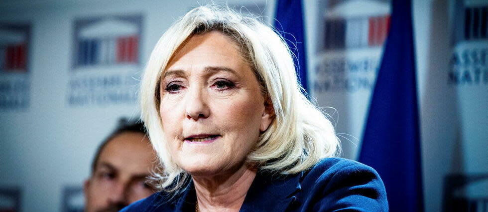 Marine Le Pen a évoqué une « négociation de marchands de tapis » entre le gouvernement et les Républicains au sujet de la réforme des retraites.  - Credit:AMAURY CORNU / Hans Lucas / Hans Lucas via AFP