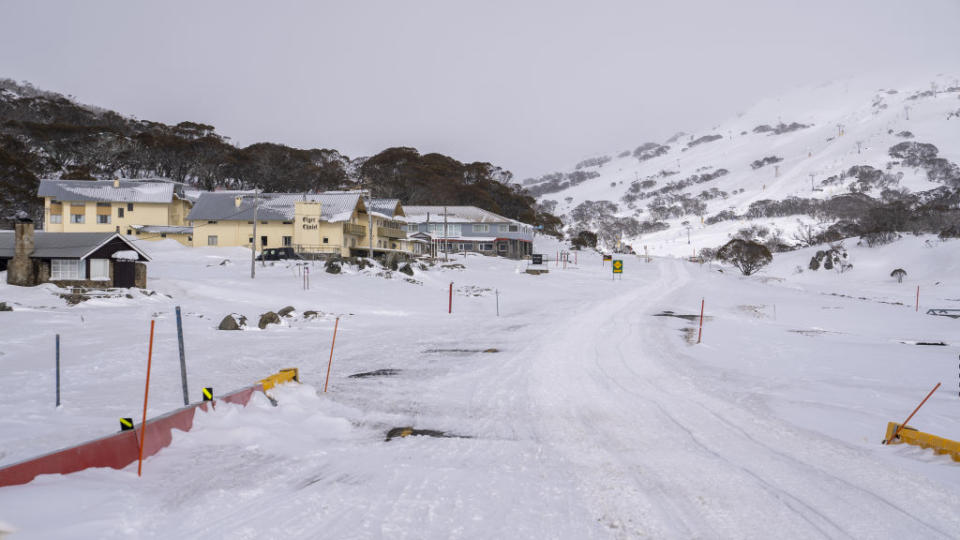 Snow on the ground at Perisher. 
