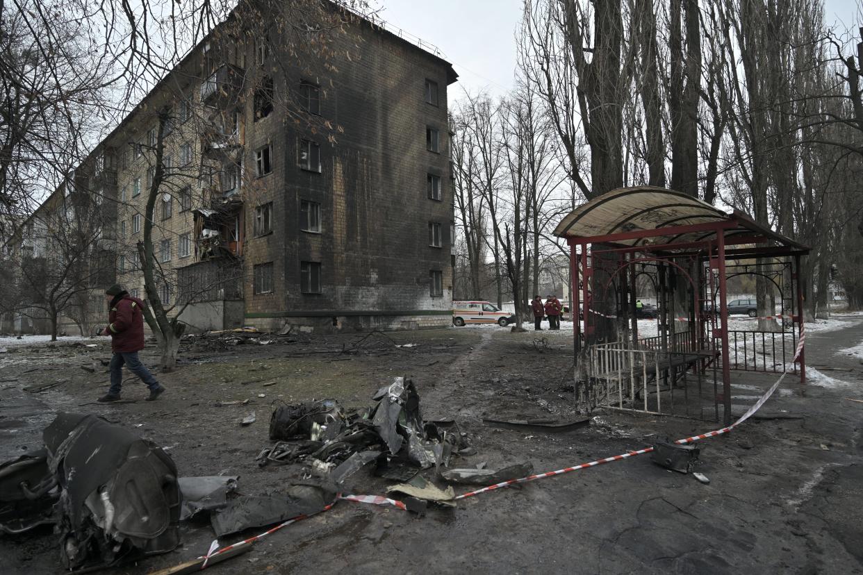 Des frappes aériennes russes sur Kiev ont fait plusieurs morts et causé de nombreux dégâts, le 23 janvier 2024