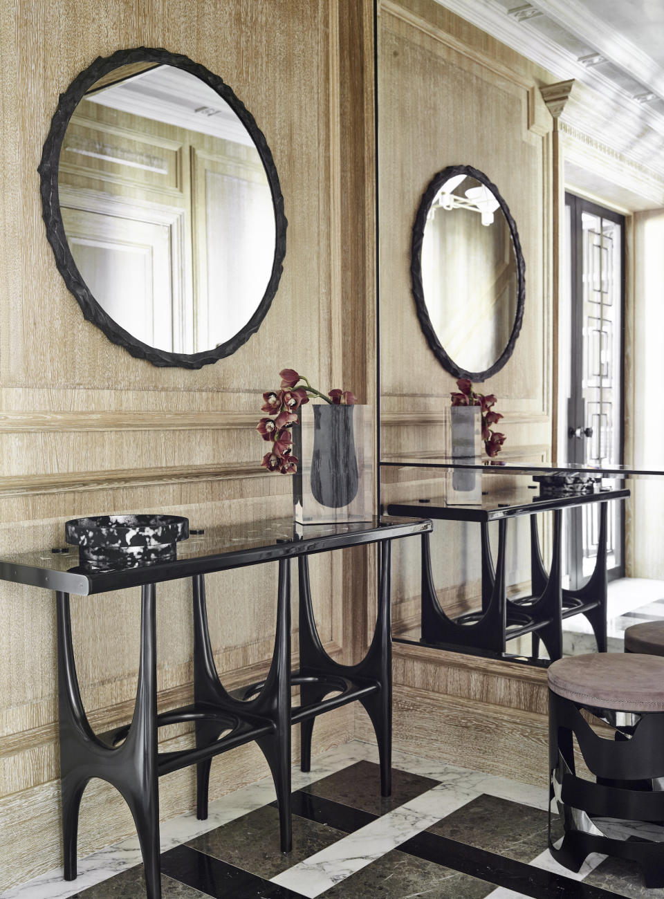 7. Clean entryway mirrors to remove smudges and streaks