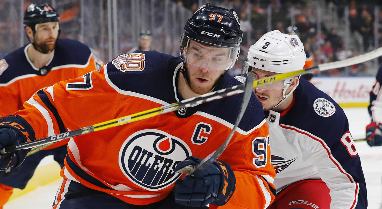 The Edmonton Oilers are reportedly adding a new jersey to their repertoire for the 2019-20 NHL season.  (Perry Nelson-USA TODAY Sports)