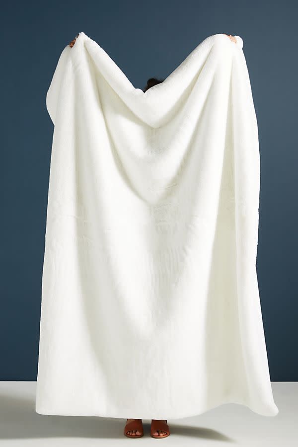 4) Sophie Faux Fur Throw Blanket