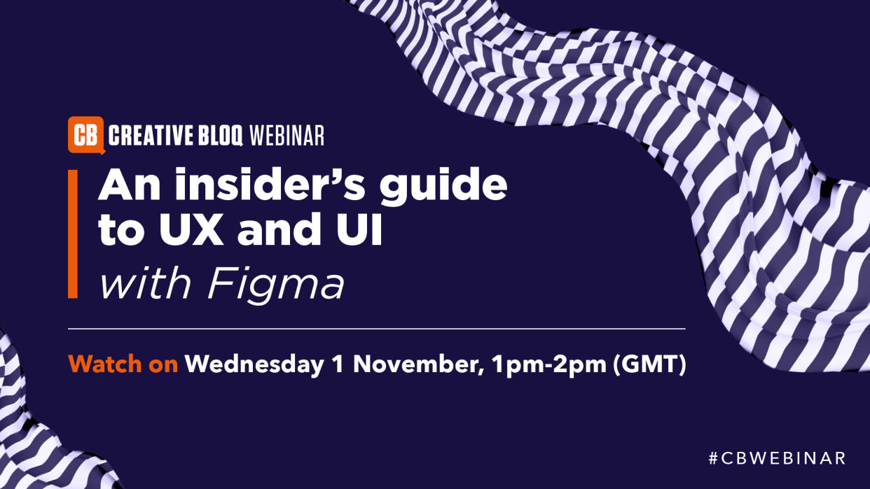  A graphic saying 'an insider's guide to UX and UI with Figma, on Wednesday 1 November 1-2pm (GMT). 
