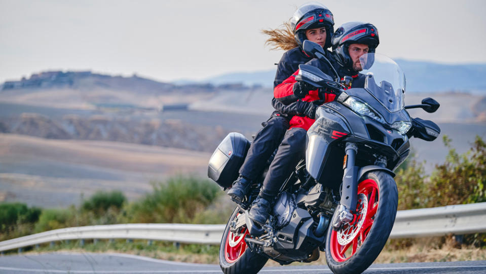 The Multistrada V2 S variant includes the Skyhook semi-active EVO suspension and cruise control, among other additions. - Credit: Photo: Courtesy of Ducati Motor Holding S.p.A.