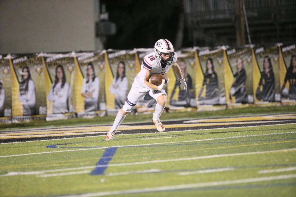 Action from Bishop VerotÕs 52-0 win over Estero High School on Friday, Oct. 27, 2023.