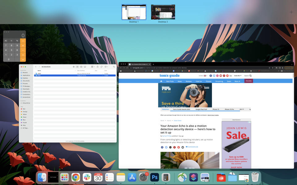 A screenshot demonstrating the benefits of Mac and/or Windows for productivity