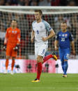 <p>England’s Eric Dier walks back after scoring during the World Cup Group F qualifying soccer match between England and Slovakia at Wembley Stadium in London, England, Monday, Sept. 4, 2017. (AP Photo/Kirsty Wigglesworth) </p>