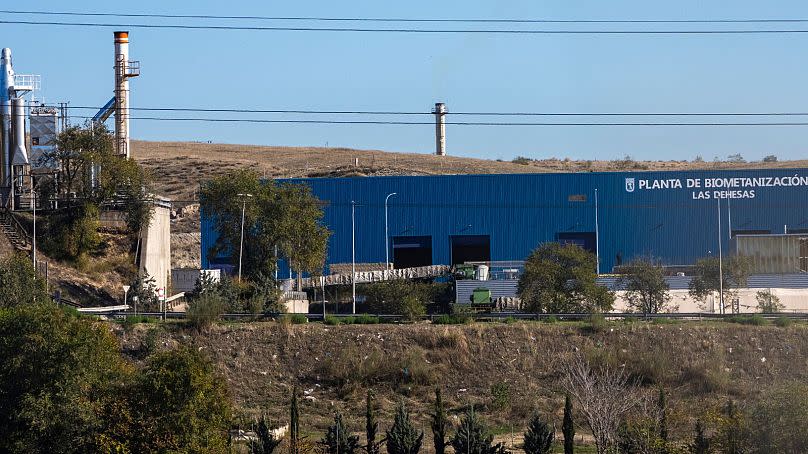 Las Dehesas plant, part of the Valdemingomez landfill, is pictured on the outskirts of Madrid, Spain, 2021.