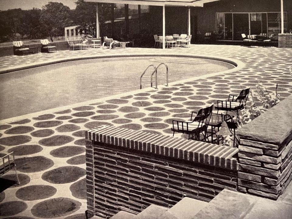 The pool at the McGaha house was 65 feet long.