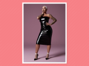 <p>Vinyl Bandeau Midi Dress, $40.99, <a rel="nofollow noopener" href="https://www.simplybe.com/en-us/products/edited-by-amber-rose-vinyl-bandeau-dress/p/BT215#v=1000000020%3A35%20Inches%7Ccolor%3ABT215_BLACK%7C" target="_blank" data-ylk="slk:simplybe.com;elm:context_link;itc:0;sec:content-canvas" class="link ">simplybe.com </a> </p>