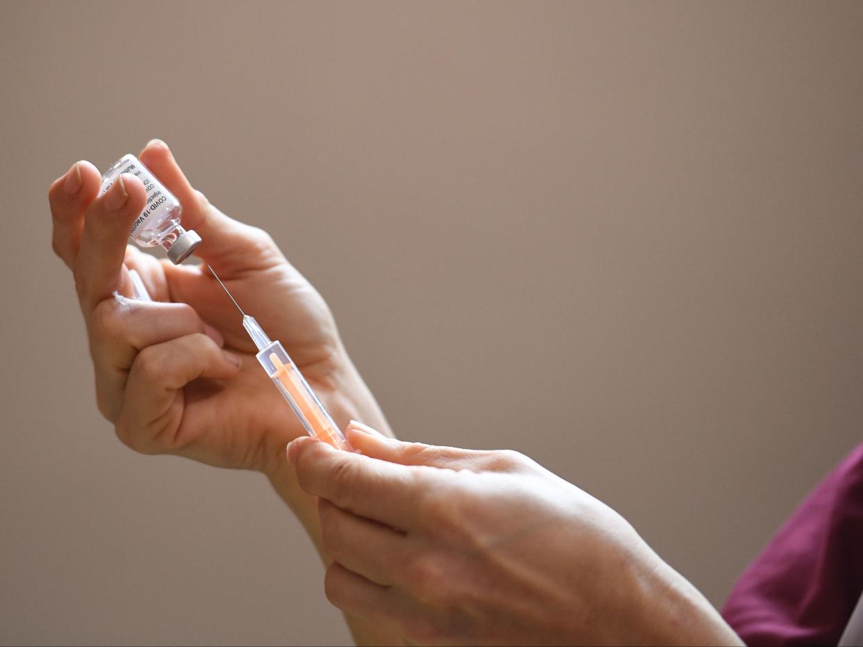 People aged 40-49 are next in line for a Covid-19 vaccine, after Government advisers concluded that vaccinating in order of age remains the quickest way to cut deaths. (AFP via Getty Images)