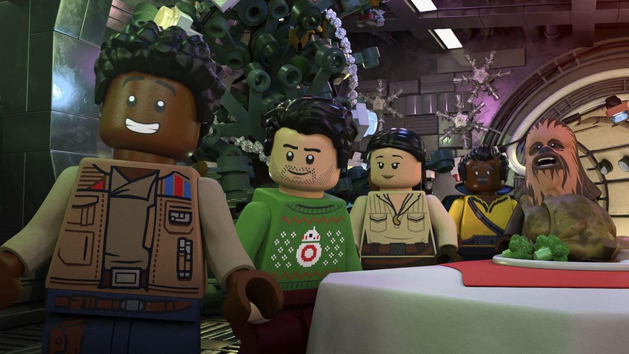 a scene from the lego star wars holiday special, a good housekeeping pick for best christmas movies for kids