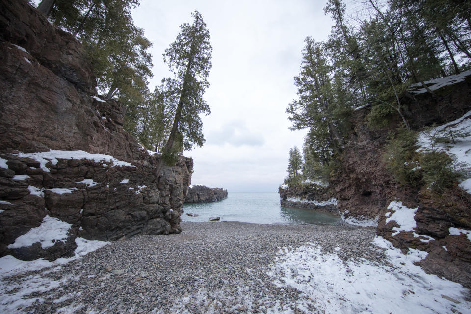 Black Rock beach in Marquette on Presque Isle