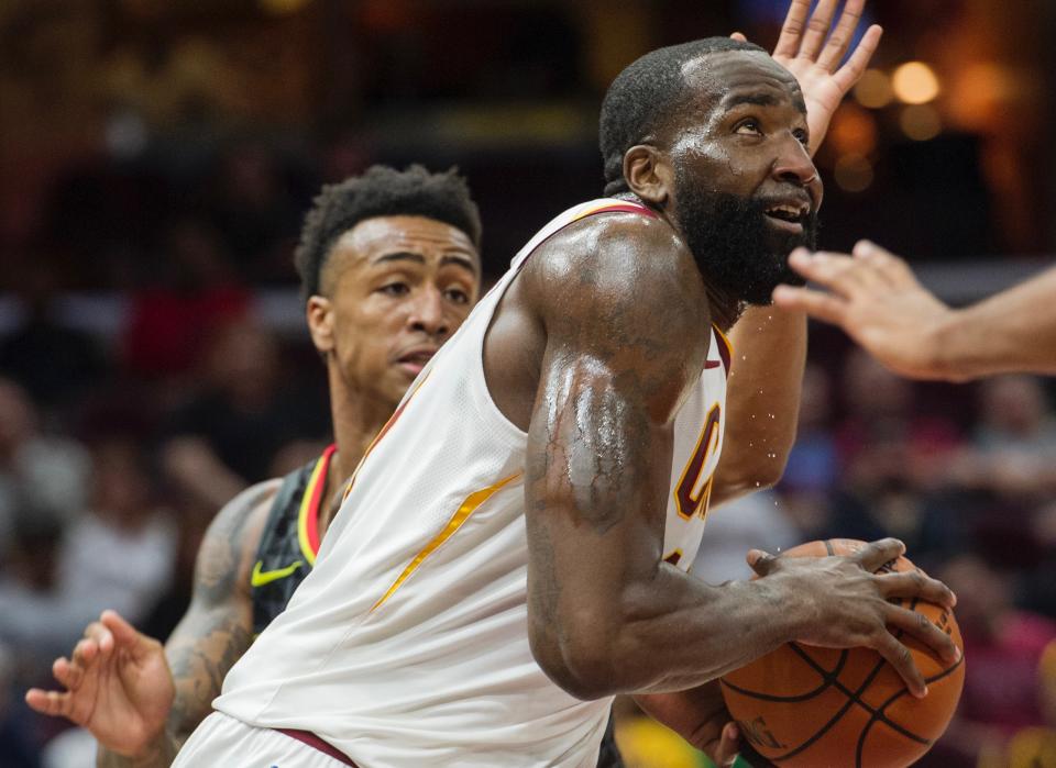 The Cavaliers reportedly signed Kendrick Perkins, who hasn’t played an NBA game in two years, to their playoff roster Monday. (AP Photo/Phil Long)