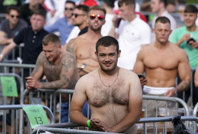 Fans watch England v Germany