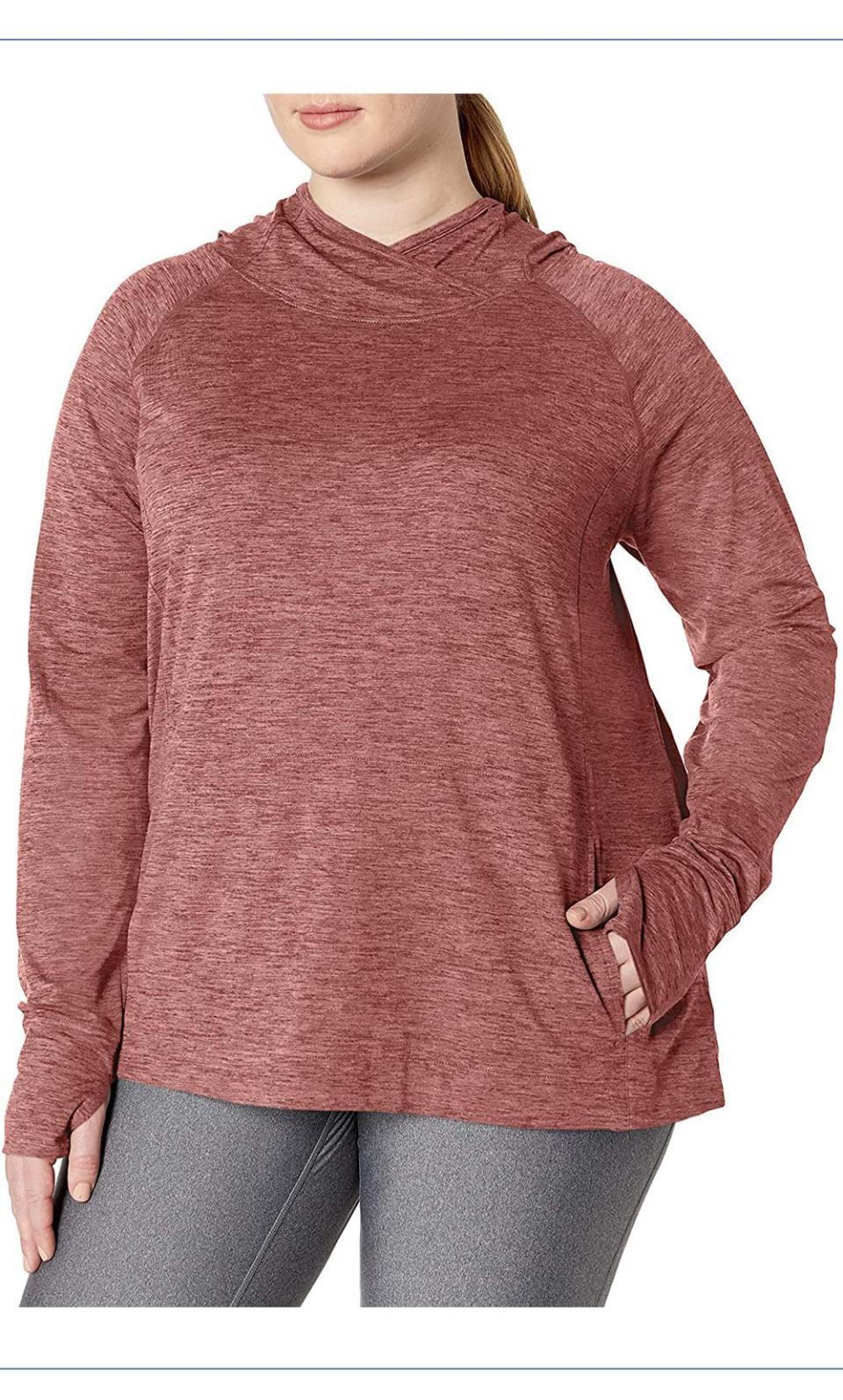 Plus-Size Brushed Tech Stretch Popover Hood