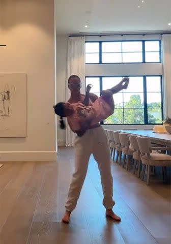 Khloé Kardashian TikTok Khloé Kardashian films cute scooter dance with daughter True