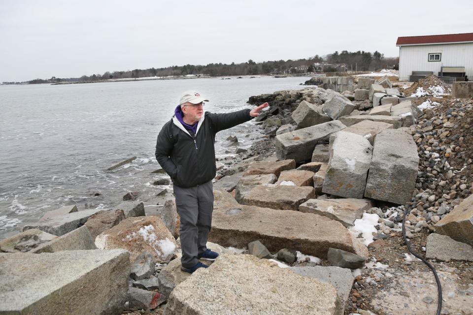 Jeremy D'Entremont, a longtime member of Friends of the Portsmouth Harbor Lighthouse, talks about the damage the lighthouse sustained during two January 2024 storms.