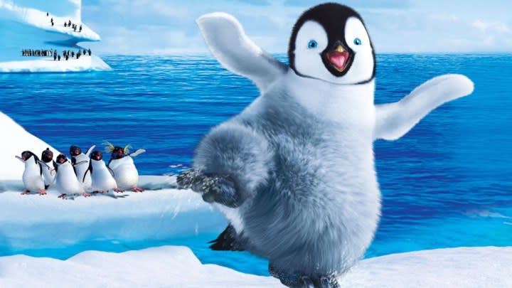 Baby Mumble dances in Happy Feet