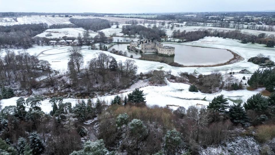 Temperatures are expected to be around zero in places throughout the UK for much of the week but could get to -4C in some parts of England and Wales (AFP via Getty)