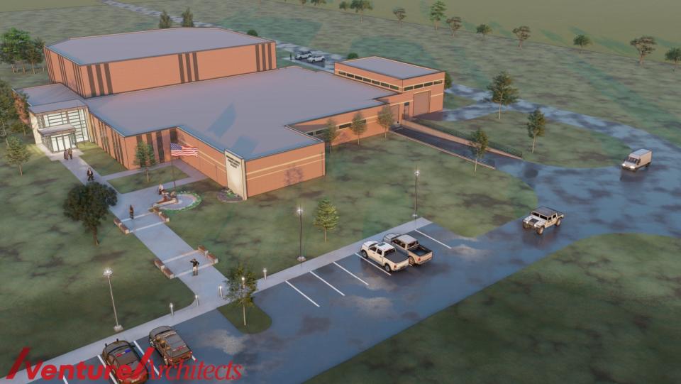 This rendering shows an aerial view of the proposed new $25.6 million Kewaunee County Public Safety Facility that the County Board approved in its July 19 meeting