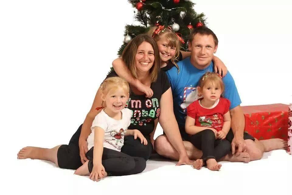 Wendy Atkinson pictured with her partner and her three other children. Photo: Facebook