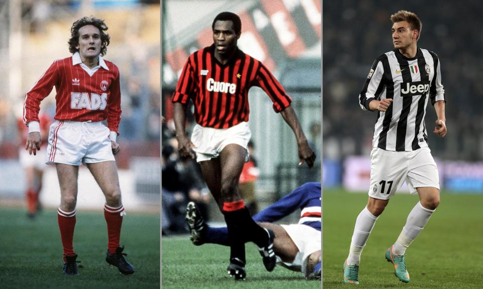 Allan Simonsen on his debut for Charlton in 1982, Luther Blissett at Milan and Nicklas Bendtner’s brief spell at Juventus.