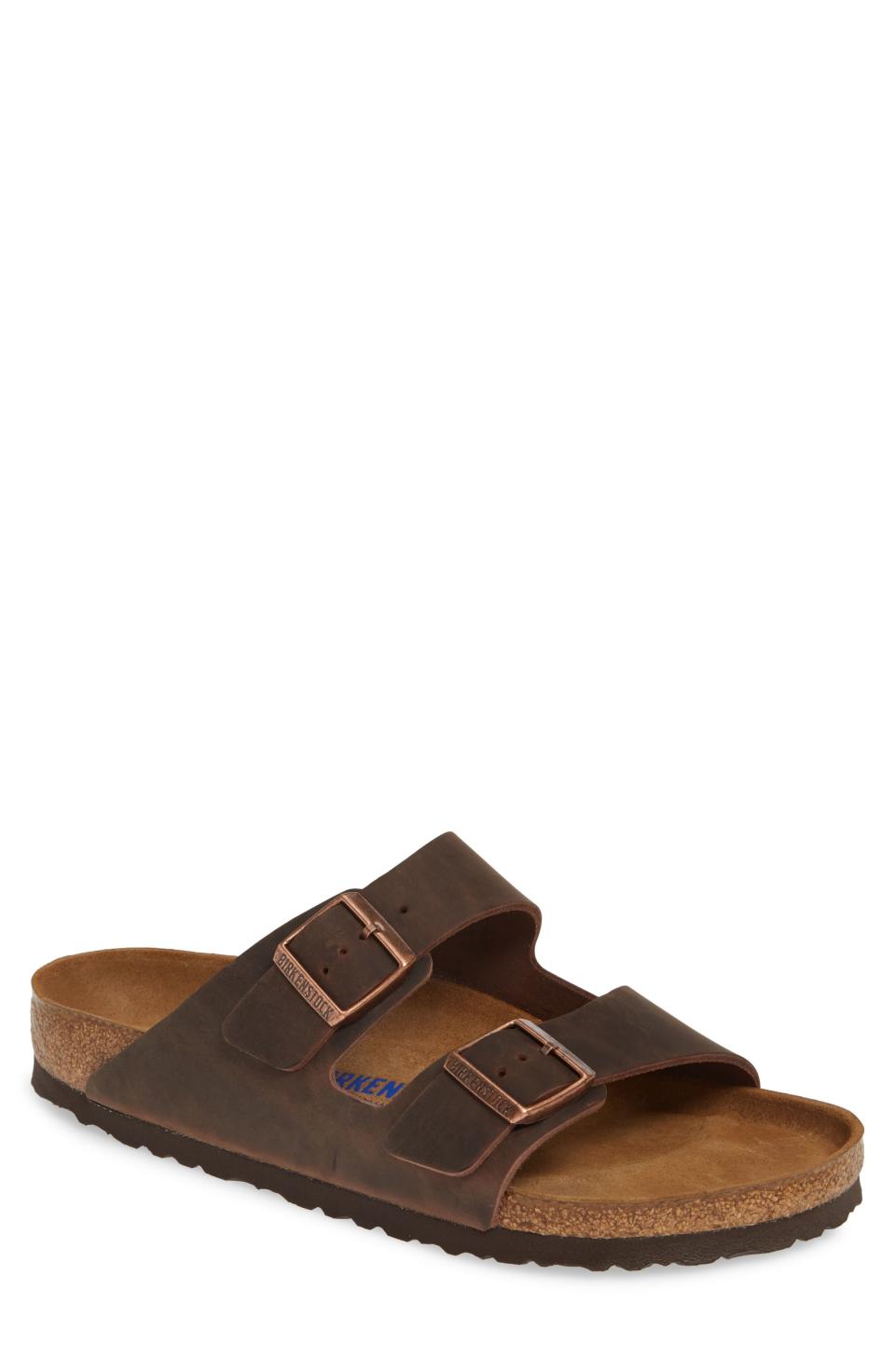 <p><strong>BIRKENSTOCK</strong></p><p>nordstrom.com</p><p><strong>$134.95</strong></p><p><a href="https://go.redirectingat.com?id=74968X1596630&url=https%3A%2F%2Fwww.nordstrom.com%2Fs%2Fbirkenstock-arizona-soft-slide-sandal-men%2F3409982&sref=https%3A%2F%2Fwww.thepioneerwoman.com%2Fholidays-celebrations%2Fgifts%2Fg32883915%2Flast-minute-fathers-day-gifts%2F" rel="nofollow noopener" target="_blank" data-ylk="slk:Shop Now" class="link ">Shop Now</a></p><p>There's a reason Birkenstocks have always been an iconic shoe. This version features a shock-absorbing footbed, foam cushioning, and the signature adjustable straps.</p>