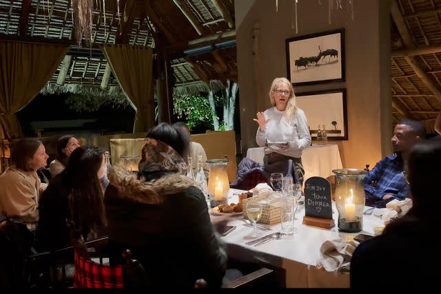 <p>Courtesy of andBeyond</p> Sue Snyman leads a WILDeconomy Masterclass at Kichwa Tembo.