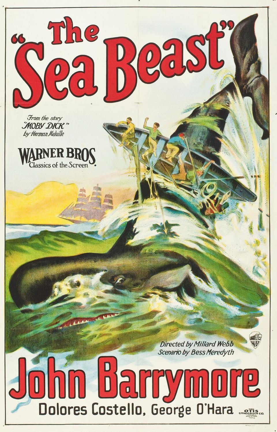 A movie poster for the film "The Sea Beast."