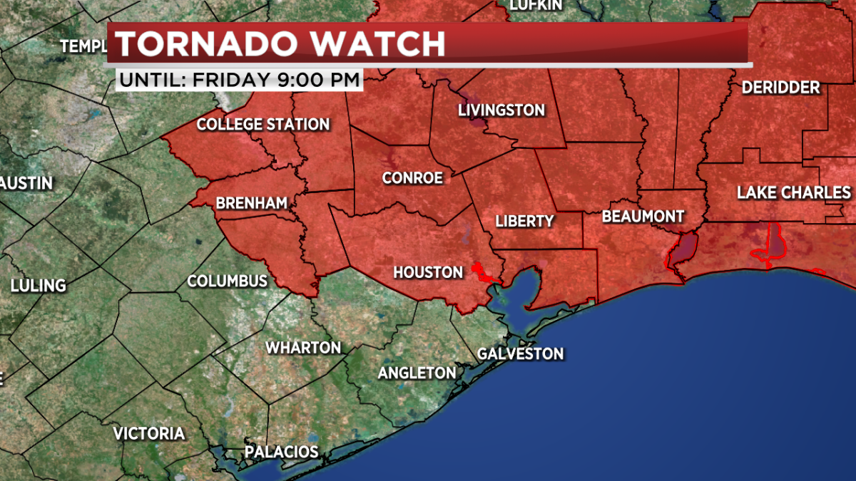 Tornado Watch Issued 2 waves of storms expected for Friday afternoon