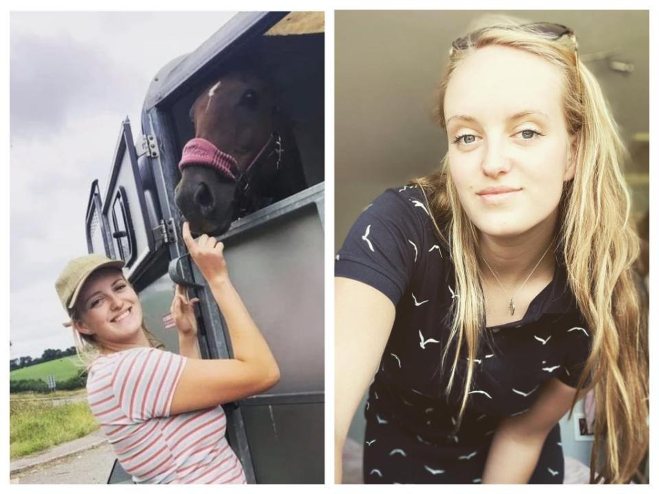 Gracie Spinks with her horse, Paddy, (L) was killed last year after she reported she was being stalked (Gracie’s Law/Facebook)