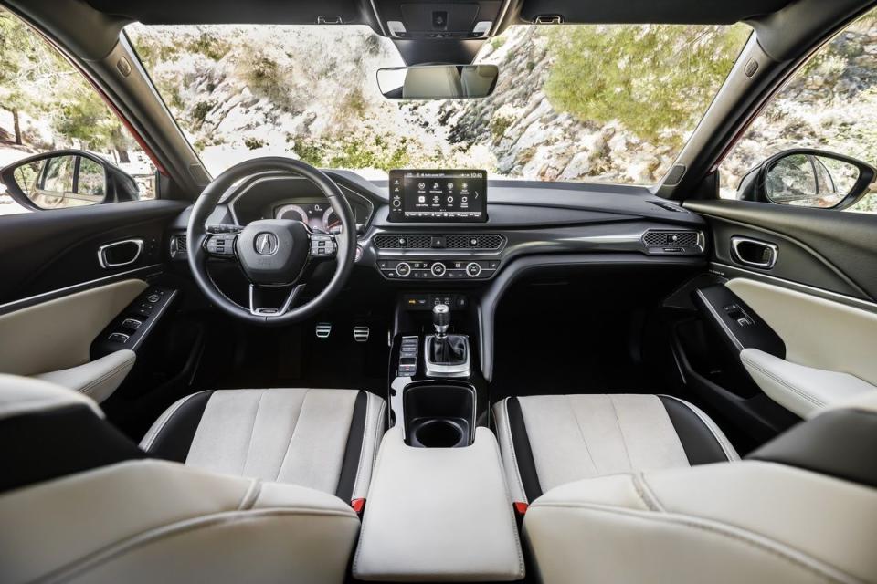 the interior of a car