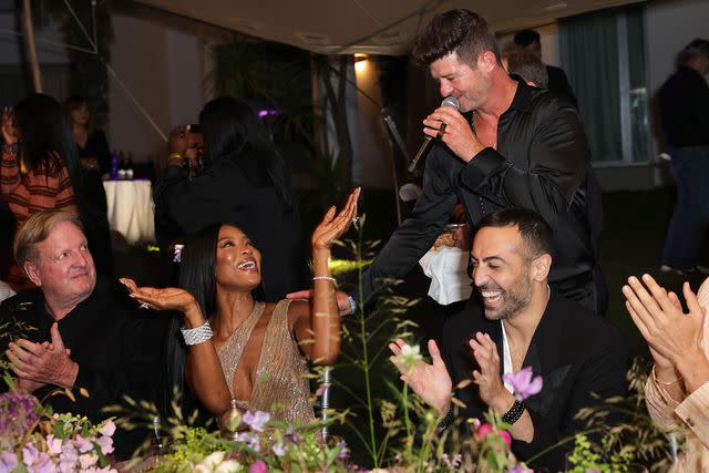 <p>David M. Benett/Dave Benett/Getty Images for HUGO BOSS</p> Ronald Burkle, Naomi Campbell, Robin Thicke, Mohammed Al Turki and Jon Kortajarena