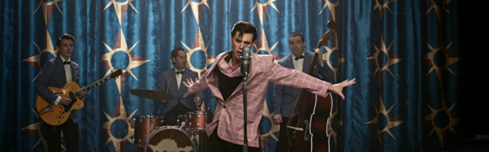 Austin Butler performing as Elvis in Elvis