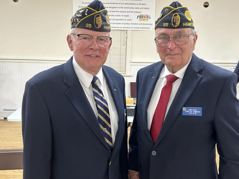 The Hamptons American Legion Post 35 recently elected Berk Bennett (left) to continue on as commander, with Chris Nevins (right) as is vice commander.