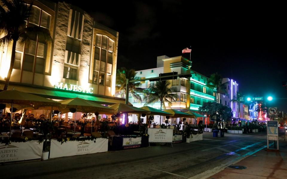 Ocean Drive after 8 pm Miami Beach curfew - Marco Bello/Reuters 