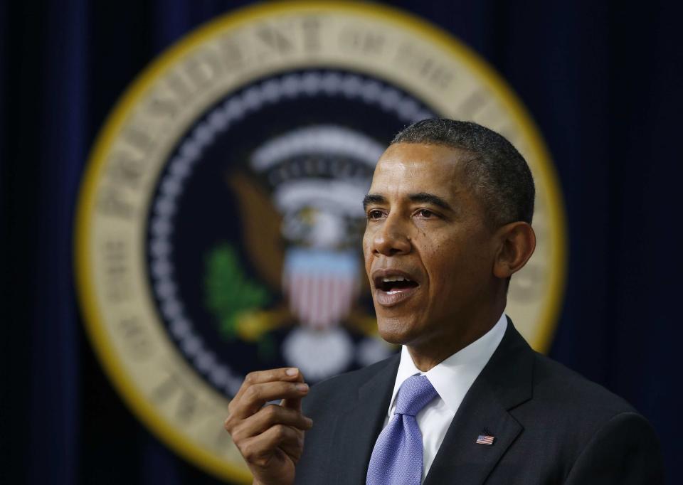 U.S. President Obama gives remarks at an event on Expanding College Opportunity in Washington