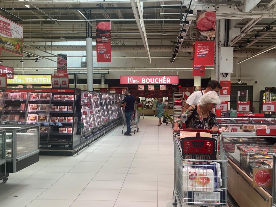 Butcher area at Auchan