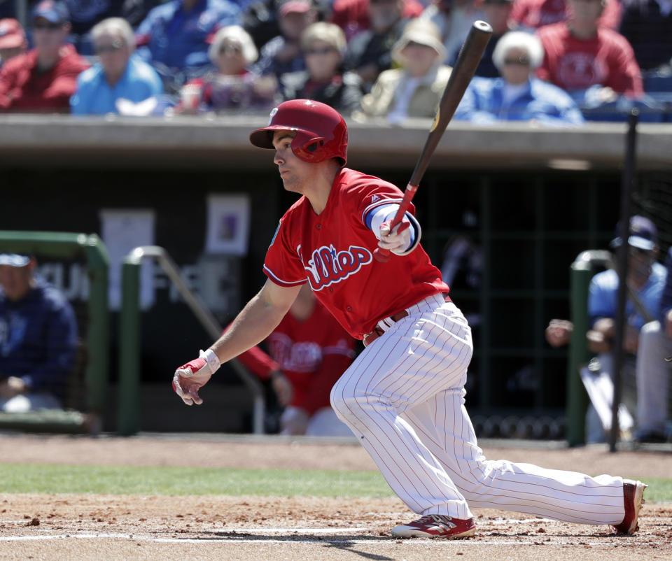 Scott Kingery is set up to play a significant role with the Phillies right now. (AP Photo/John Raoux)