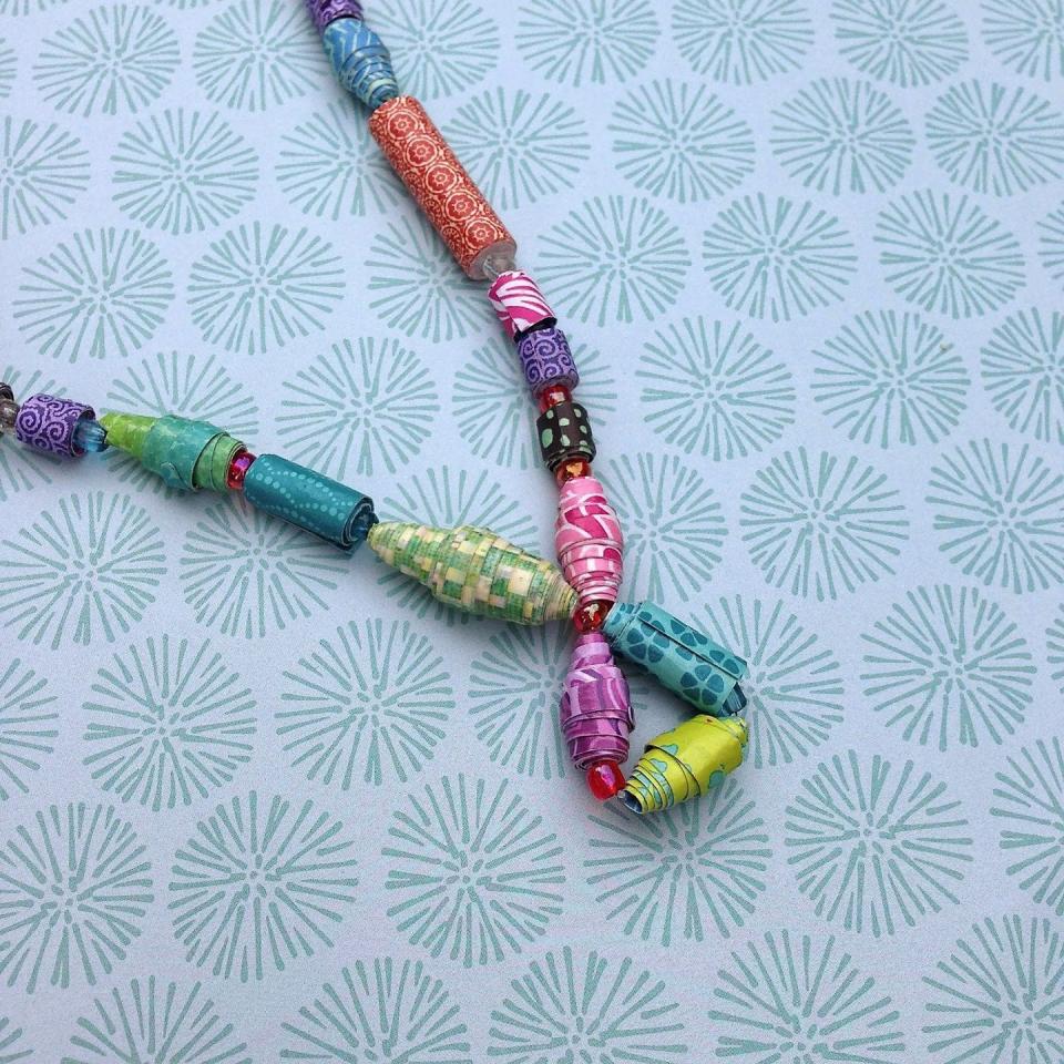 DIY Paper Bead Necklaces