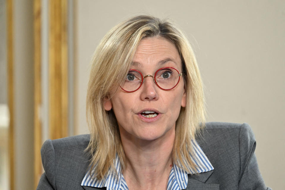 Agnes Pannier-Runacher, ministre de la Transition énergétique. (Photo by Emmanuel DUNAND / AFP)