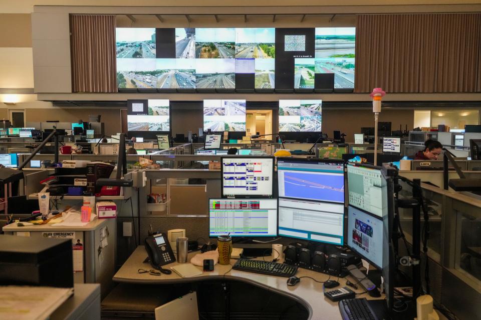 Like the county, the city requires that at least six employees work the floor at the communications center, but the city has a higher number of calls.