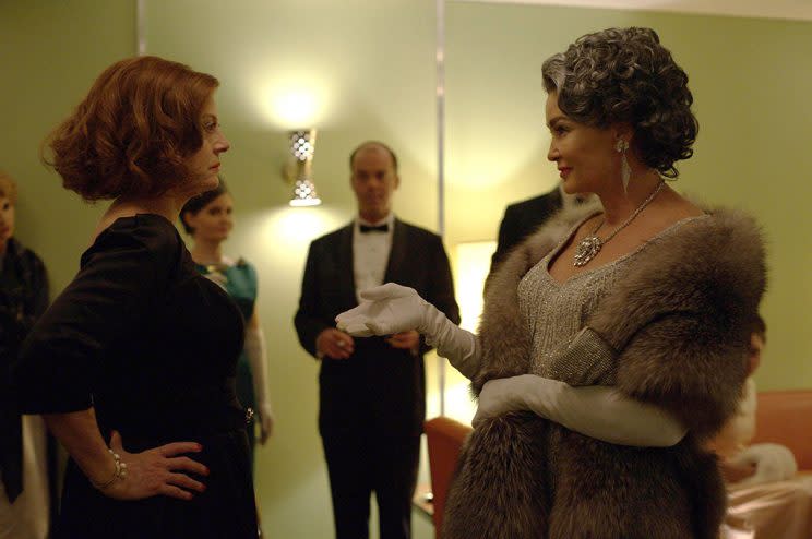 Susan Sarandon and Jessica Lange as Bette Davis and Joan Crawford.