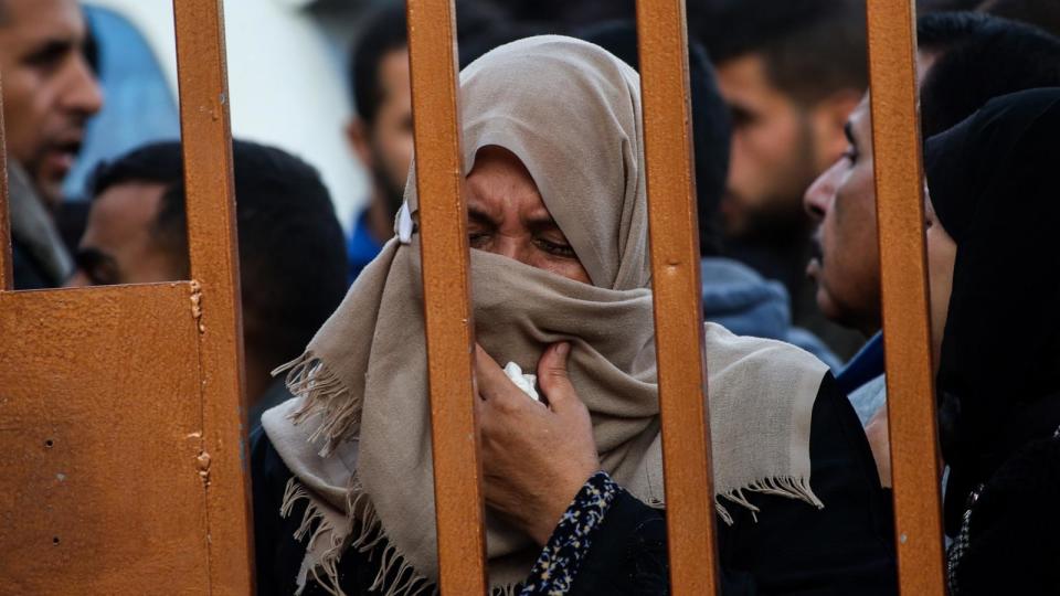 PHOTO: People mourn as they collect the bodies of Palestinians killed in an airstrike on Dec. 4, 2023, in Khan Yunis, Gaza. (Ahmad Hasaballah/Getty Images)