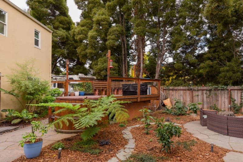 Outdoor area of shared home.