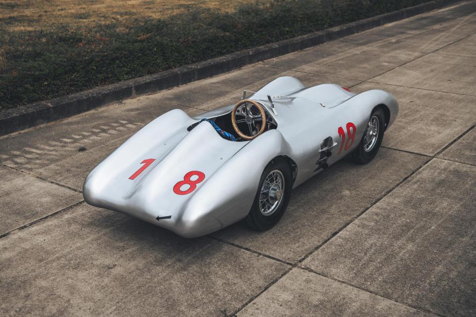 <p><strong>Sold by Bonhams for $29,600,000, July 2013</strong></p><p>Mercedes built just 14 examples of the W196. Of the 10 survivors the company owns six and three are in museums, leaving #006/54 as the only W196 available to private collectors.</p>