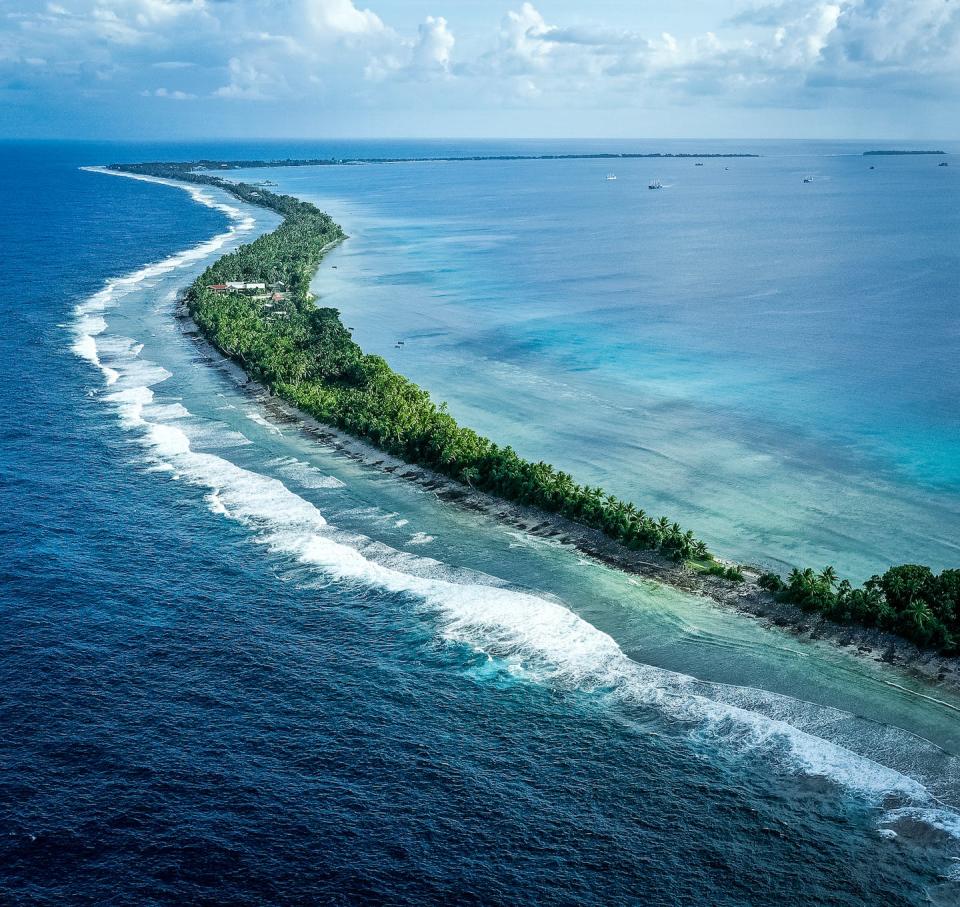 There’s not much between Tuvalu and the sea. Shutterstock