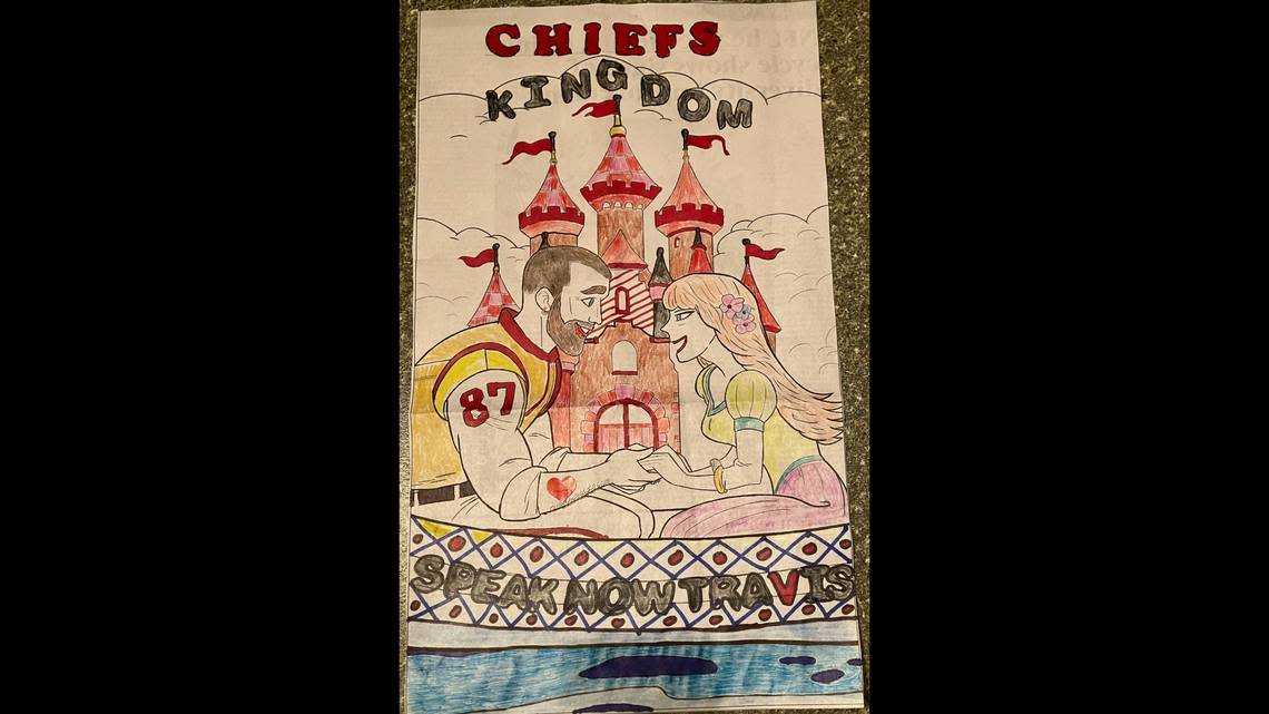 This year’s Super Bowl is special not only because it’s the second year in a row for the Chiefs, but also because of Travis and Taylor!” Claudette Borchers wrote The Star. “I thought the boat deserved a name, so I named it after one of Taylor’s songs that she wrote in 2010. Also, what else could the pictured castles represent other than Chiefs Kingdom, and what other color should they be but red? Go CHIEFS!!” Claudette Borchers