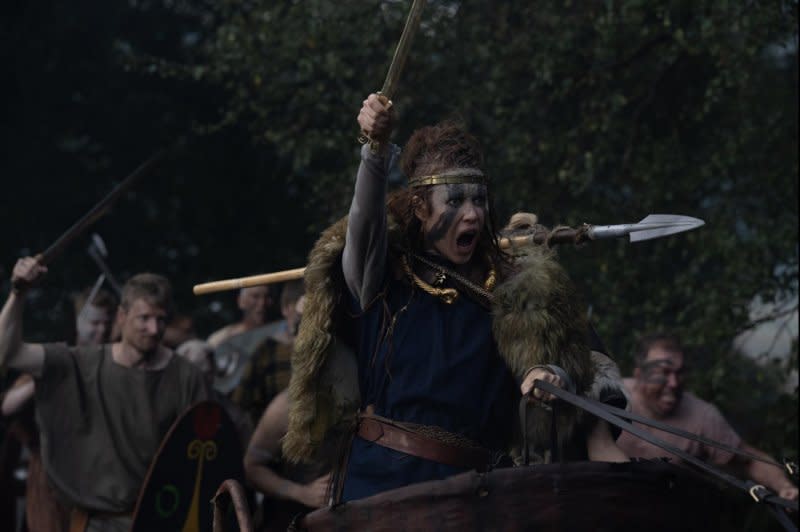 Boudica (Olga Kurylenko) leads the Iceni army. Photo courtesy of Saban Films